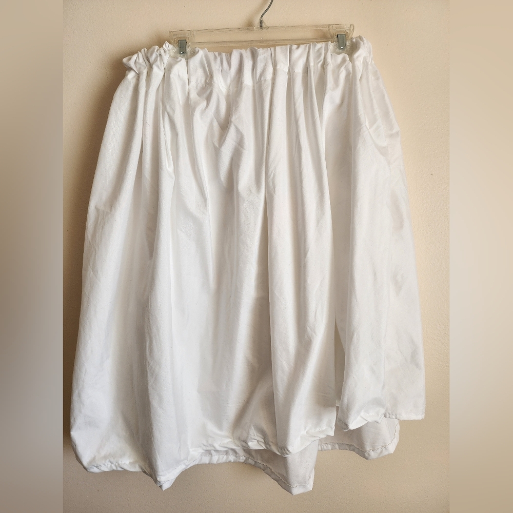 Womens White Assymeyrical High Low Skirt
